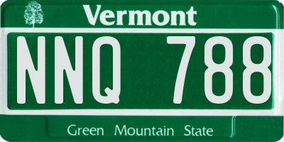 VT license plate NNQ788