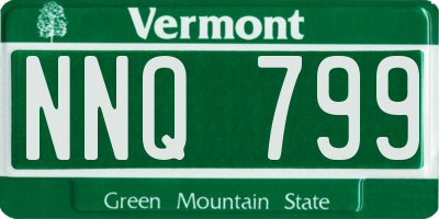 VT license plate NNQ799
