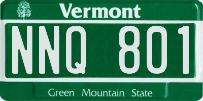VT license plate NNQ801