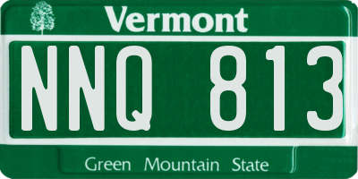 VT license plate NNQ813