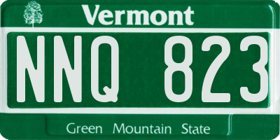 VT license plate NNQ823