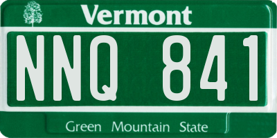 VT license plate NNQ841