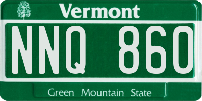 VT license plate NNQ860