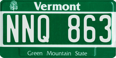 VT license plate NNQ863