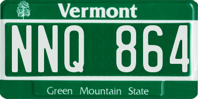 VT license plate NNQ864