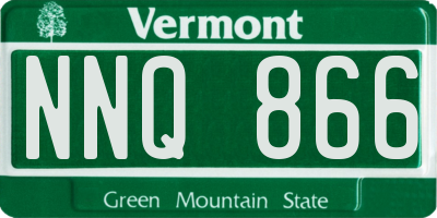 VT license plate NNQ866