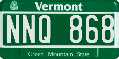 VT license plate NNQ868