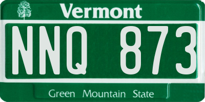 VT license plate NNQ873