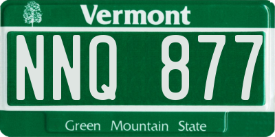 VT license plate NNQ877