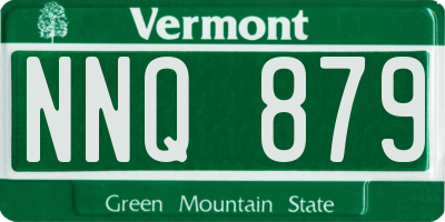 VT license plate NNQ879