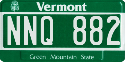 VT license plate NNQ882