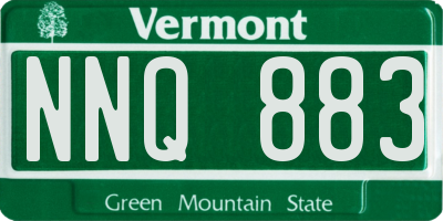 VT license plate NNQ883