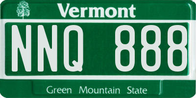 VT license plate NNQ888