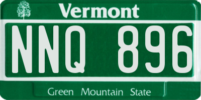 VT license plate NNQ896