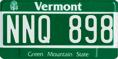 VT license plate NNQ898