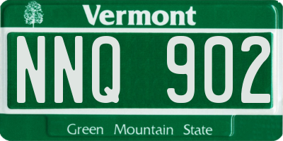 VT license plate NNQ902