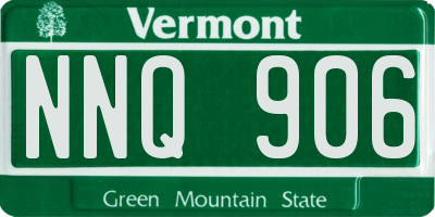 VT license plate NNQ906