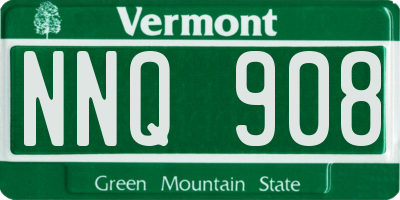 VT license plate NNQ908