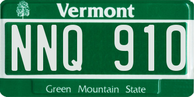 VT license plate NNQ910