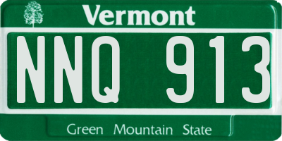 VT license plate NNQ913