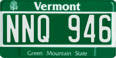VT license plate NNQ946