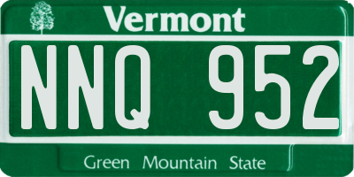 VT license plate NNQ952