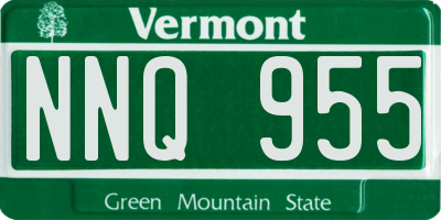 VT license plate NNQ955