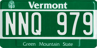 VT license plate NNQ979