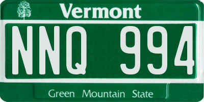 VT license plate NNQ994