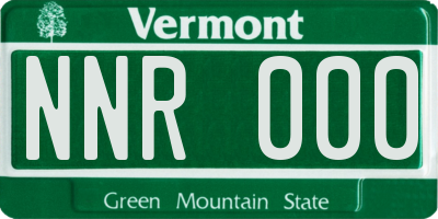 VT license plate NNR000