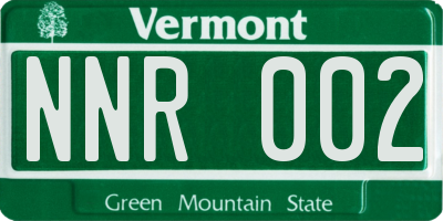 VT license plate NNR002