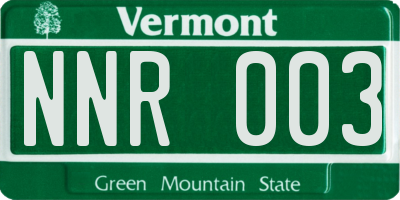 VT license plate NNR003