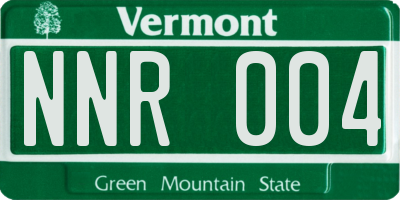 VT license plate NNR004