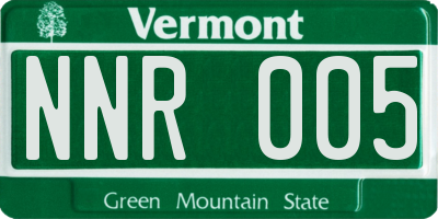 VT license plate NNR005