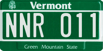 VT license plate NNR011