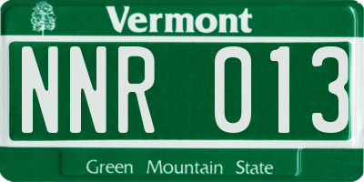 VT license plate NNR013
