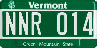 VT license plate NNR014