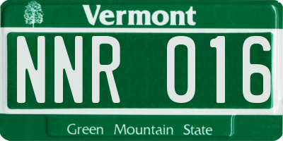 VT license plate NNR016