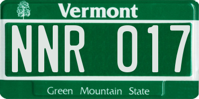 VT license plate NNR017