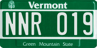 VT license plate NNR019