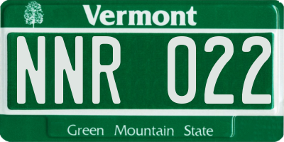 VT license plate NNR022