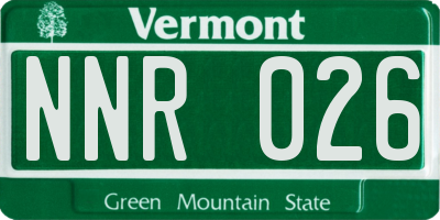 VT license plate NNR026