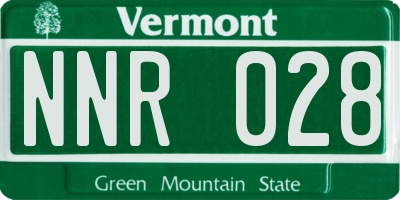 VT license plate NNR028
