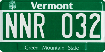 VT license plate NNR032
