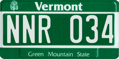 VT license plate NNR034