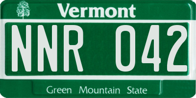VT license plate NNR042