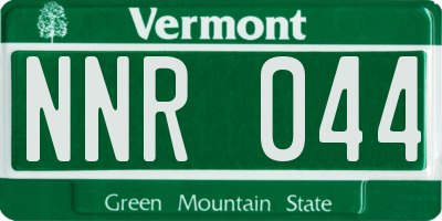 VT license plate NNR044