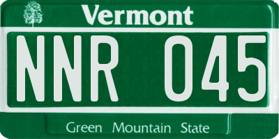 VT license plate NNR045