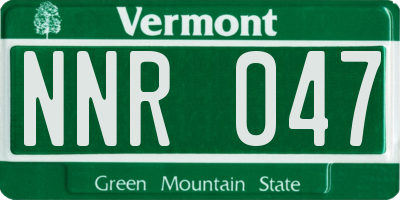VT license plate NNR047