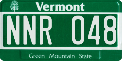 VT license plate NNR048